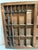 Large Antique Wooden Printer’s Type Case – Letterpress Drawer Wall Display Shelf c.1900 For Sale - Image 9 of 12