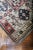 Hand-knotted Kazak rug. Wool pile on wool warp. Traditional geometric design. The rug has been restored several times in...