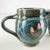 Blue Vintage Abstract Studio Pottery Mug Sugar / Honey Creamer Set Signed Blue Green For Sale - Image 8 of 12