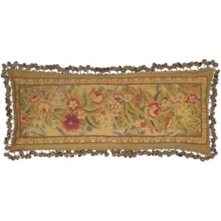 Aubusson Leaves Leaf Blue Throw Pillow For Sale