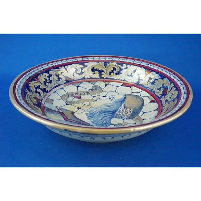 Ceramic Large Ceramic Plate by Enzo Remigi for Gualdo Tadino, Italy, 1940s For Sale - Image 7 of 18