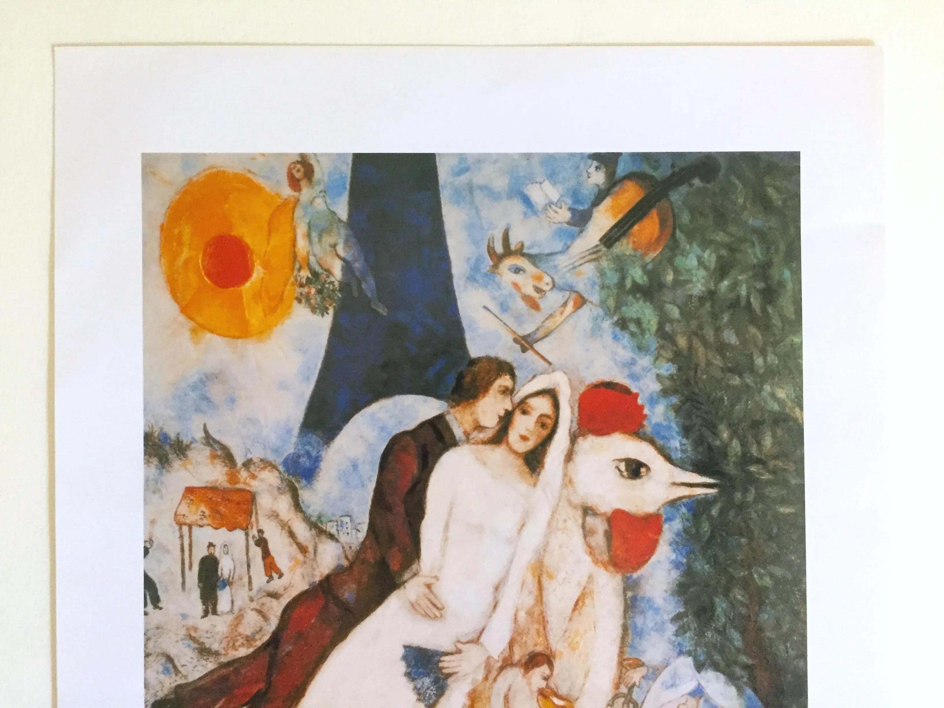 Marc Chagall Vintage 1997 Expressionist Lithograph Print 