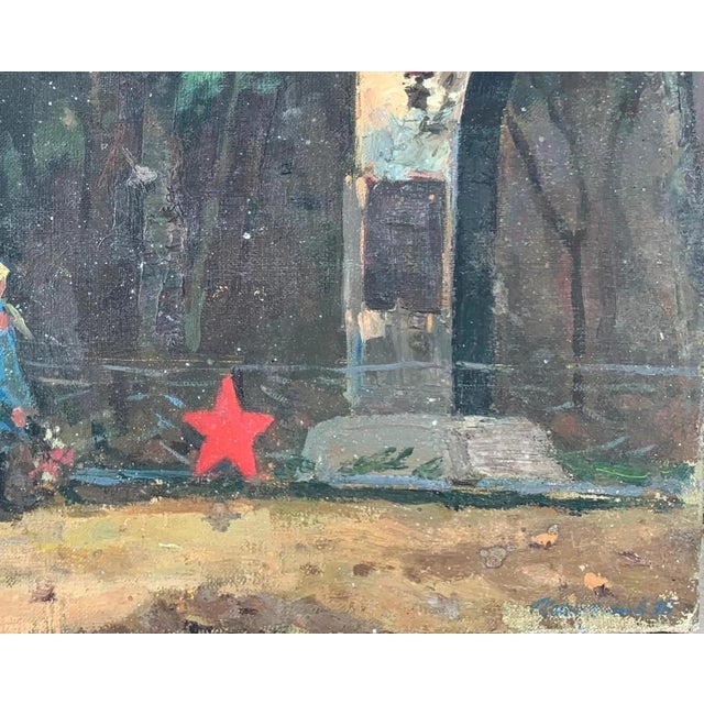 Impressionist Forest Oil Painting, Ukrainian Soviet Art, 1973 40-50 For Sale - Image 6 of 6