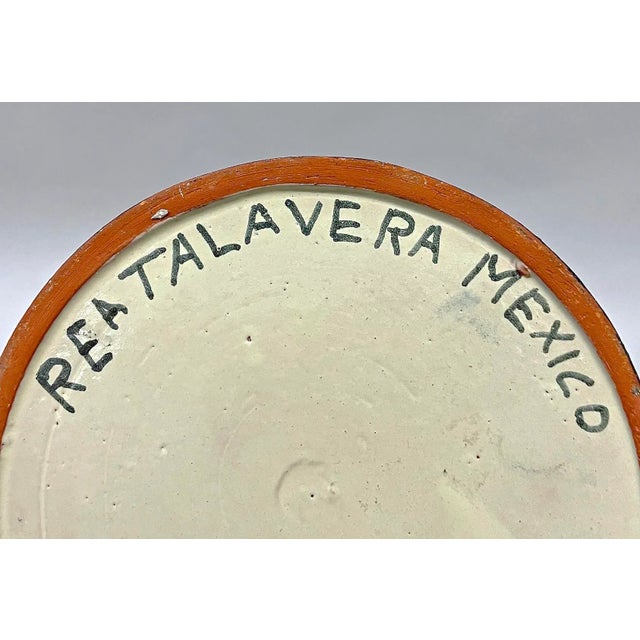 Blue Vintage Mexican Abstract Floral Lidded Canister For Sale - Image 8 of 8