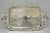 Vintage Oneida Victorian Silver Plated Etched Butlers Serving Platter Bar Tray For Sale - Image 9 of 15