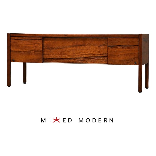 1960s Refinished 75” Jens Risom Paldao Credenza For Sale
