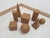Wood Wooden Geometric-Shape Ornaments in Brown Lacquer from Molteni, 1990s, Set of 8 For Sale - Image 7 of 17