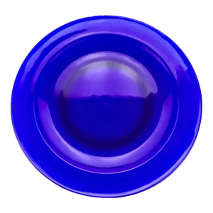 8” Vintage French Cobalt Blue Glass Salad or Desert Serving Plate