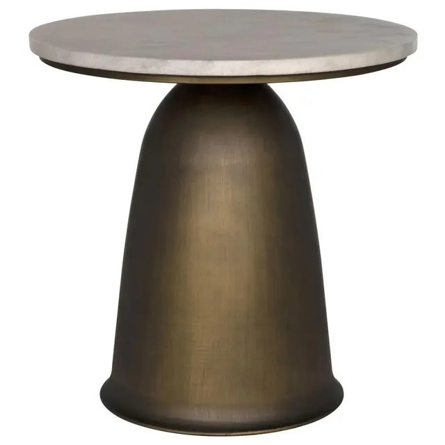 Mid-Century Modern NOIR Aiden Side Table, Aged Brass For Sale - Image 3 of 4