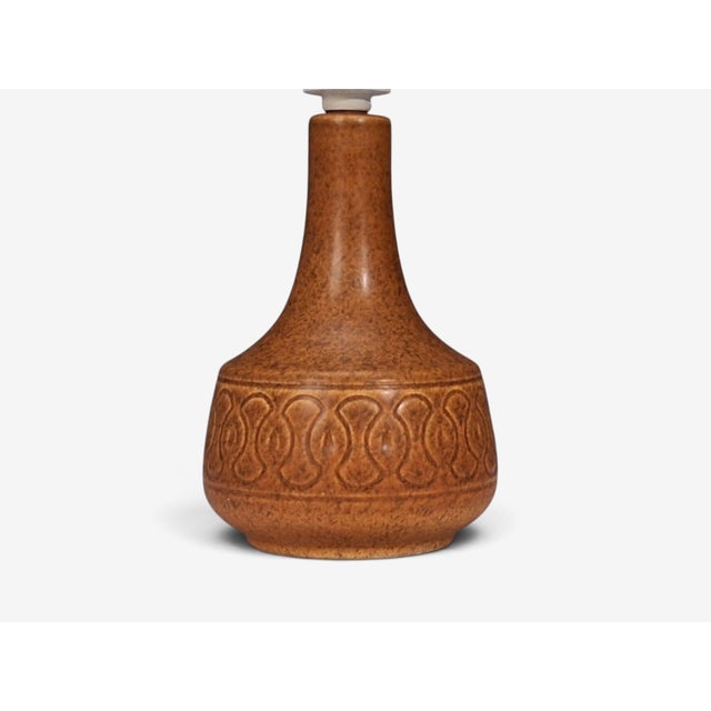 1960s Mid-Century Modern Søholm Stentøj, Table Lamp, Orange Stoneware For Sale In New York - Image 6 of 10