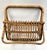 1970s Vintage MCM Rattan Wicker 19" Magazine Rack Stand Franco Albini Style Boho Decor For Sale - Image 5 of 14
