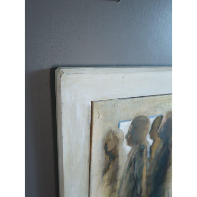 Mid-Century Modern 'Passing Light' Vintage Swedish Original Figurative Oil Painting, Framed For Sale - Image 6 of 11