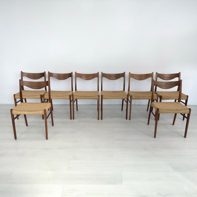 Arne Wahl Iversen Arne Wahl Iversen Dining Chairs – Set of 8 For Sale - Image 4 of 12
