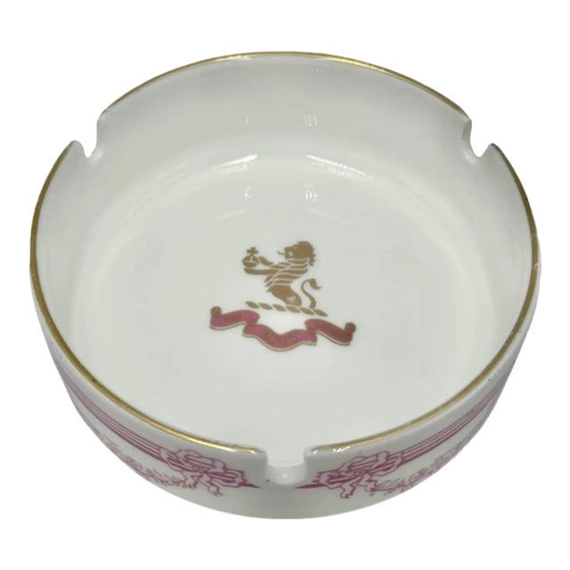 Vintage 5-Star Hotel Ritz London Royal Doulton Ashtray Porcelain Dish Pink For Sale