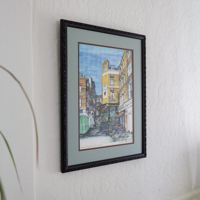 Illustration of Shepherd Market Ye Old Grapes and Sofra in Mayfair London For Sale - Image 10 of 11