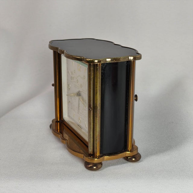 French 1957 “La Persiana” Small French Alarm Clock, Jaz De Luxe Series, Mechanical Movement, 8 Days Autonomy For Sale - Image 3 of 9