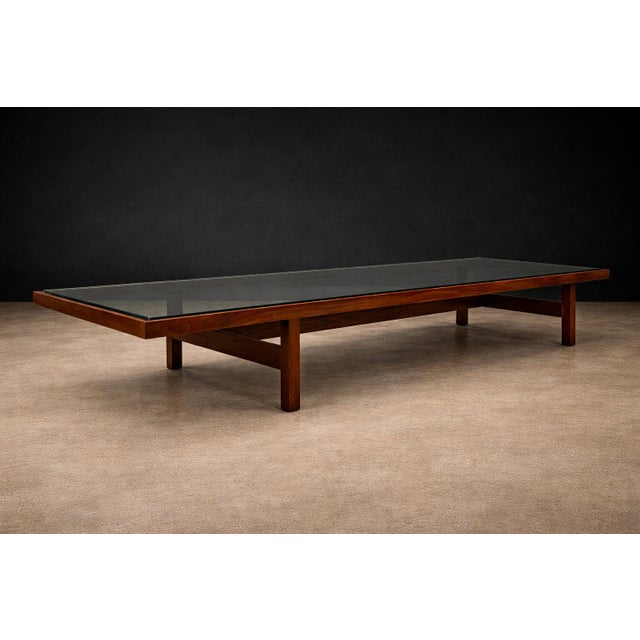 1950s Large Coffee Table in Rosewood and Glass by Joaquim Tenreiro, Brazil, 1950s - Lot 603 For Sale - Image 5 of 14