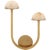 Modern Kelly Wearstler for Visual Comfort Signature Pedra 15" Asymmetrical Right Sconce in Antique-Burnished Brass with Alabaster For Sale - Image 3 of 4
