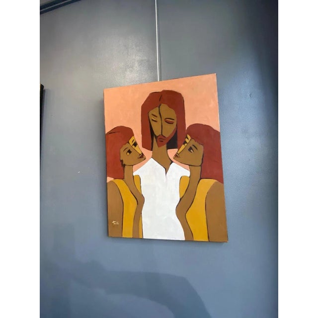 Gilbert Pauli, First Words to Two Women, Oil on Canvas, 1994 For Sale - Image 6 of 10