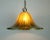 Vintage Pendant Lamp in Amber Color, Acrylic and Brass, 1970s For Sale - Image 6 of 11