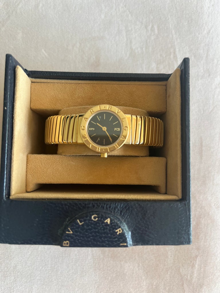 1990s Bulgari Tubogas 18k Yellow Gold | Chairish