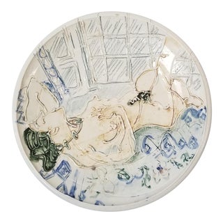 Vintage Artistic Wall Art Pottery, Signed For Sale