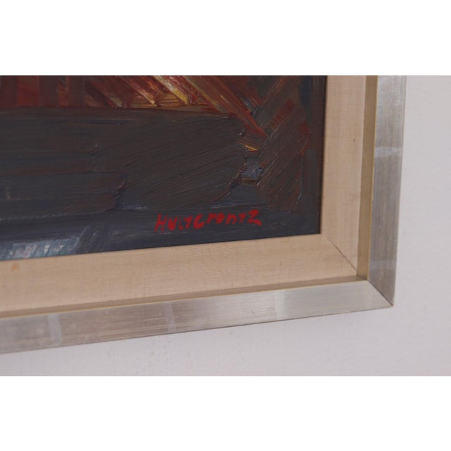 Tore Hultcrantz, City, 1960s, Oil on Panel, Framed For Sale - Image 9 of 18