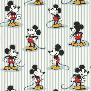 Sanderson Mickey Stripe Wallpaper in Sea salt For Sale