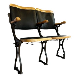 Cast Iron and Bentwood Cinema Seats, 1930s For Sale