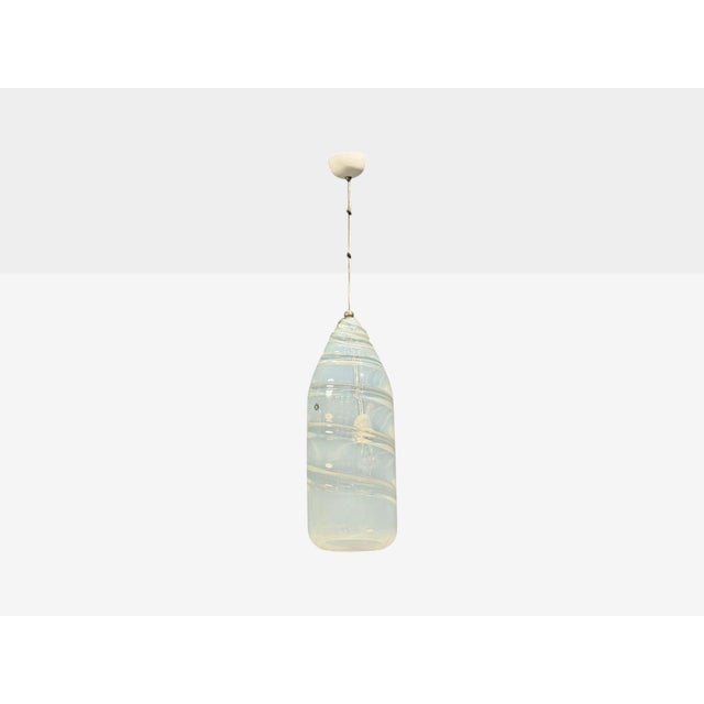 Leucos 1960s Leucos, Italian Modern, Pendant Light, Handblown Glass, Metal, Italy For Sale - Image 4 of 10