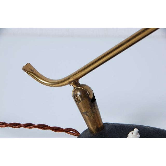 Metal Vintage Table Lamp in Cast Iron & Brass, 1950s For Sale - Image 7 of 15