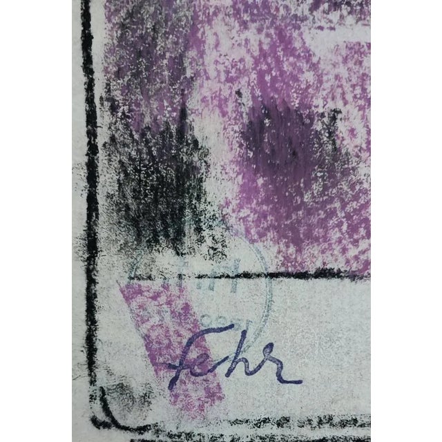 Modern Henri Fehr, Dancer, Crayon & Pastel on Tracing Paper, 1970s For Sale - Image 3 of 10