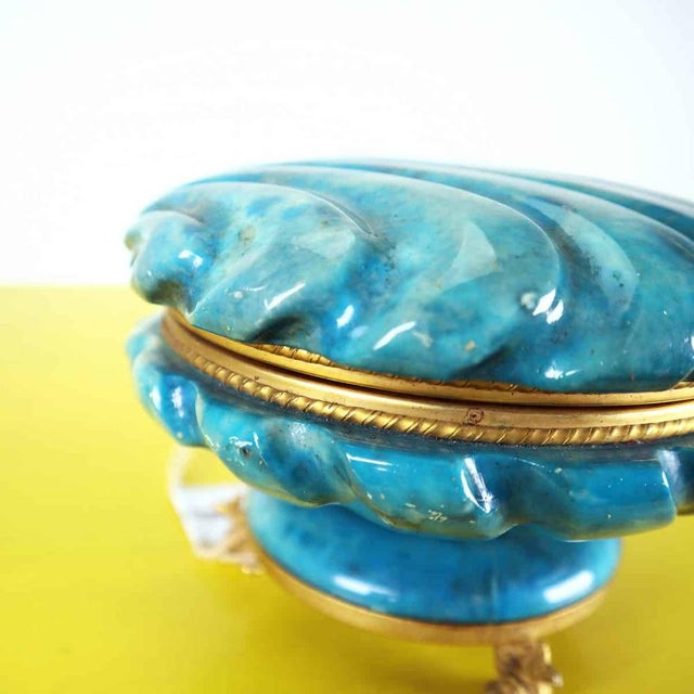 Vintage Alabaster Shell Jewelry Box, 1950s For Sale - Image 9 of 11