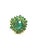 Bochic "Orient" Vintage Zambian Emerald Ring Set In 18K Yellow Gold & Silver For Sale - Image 17 of 18