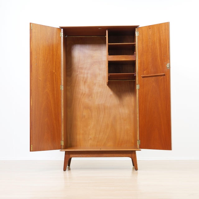 Mid Century Armoire by Alfred Cox, 1950s For Sale - Image 4 of 10