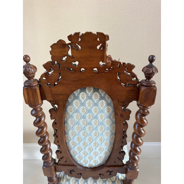 Circa 1860 French Louis XIII Hunting Style Carved Oak Chairs, Set of 4 For Sale In Panama City, FL - Image 6 of 14