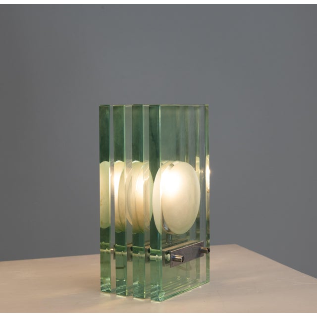 Glass Vintage Table Lamp from Gallotti & Radice, 1960 For Sale - Image 7 of 9