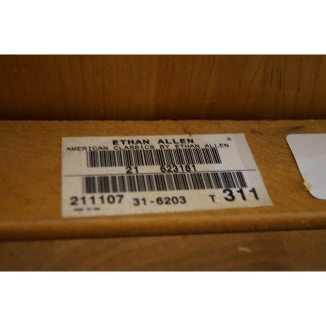 Ethan Allen Solid Cherry Round Dining Table | Chairish