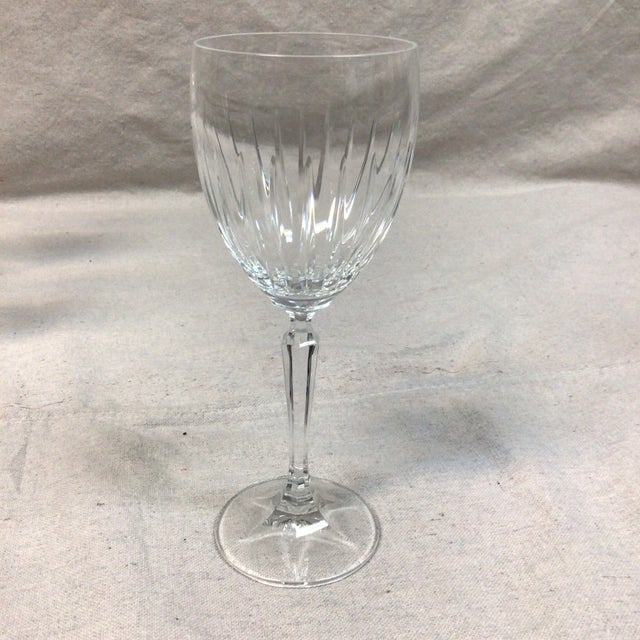 Transparent Vintage Set of Cristallerie Zwiesel Full Lead Crystal Ceremony Goblets-Set 4 Wine and 4 Water Goblets For Sale - Image 8 of 12