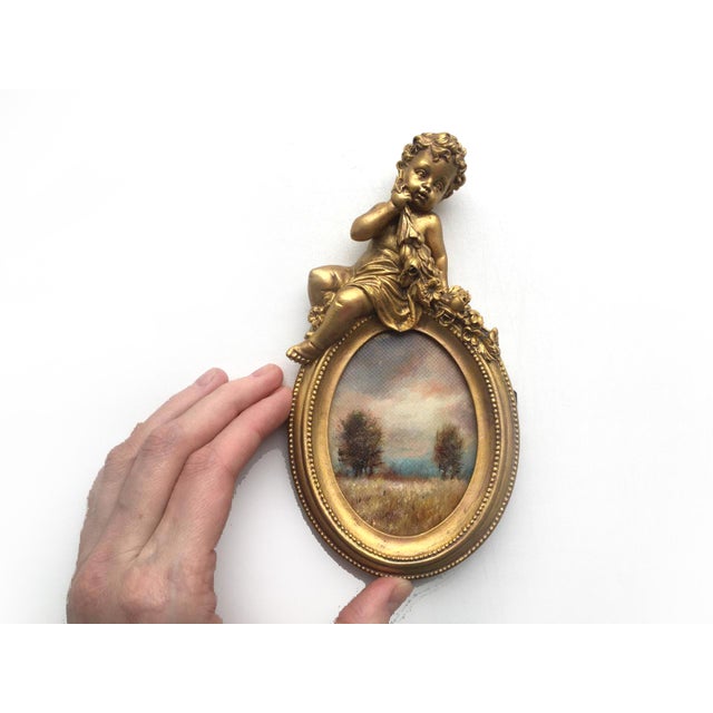 Set of 3 Hand-Painted Original Miniature Oil Landscapes "Angelic Symphony" by Valeriya Serova For Sale - Image 13 of 14