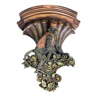 1990s Moroccan Bellhop Monkey Sconce Wall Shelf For Sale