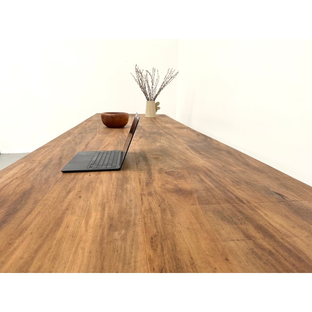 Large Farmhouse Table in Chestnut, 1950s For Sale - Image 18 of 18