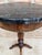 Round sidetable or lamptable with black marbled tabletop in the style of Gustavian from around the year 1880.