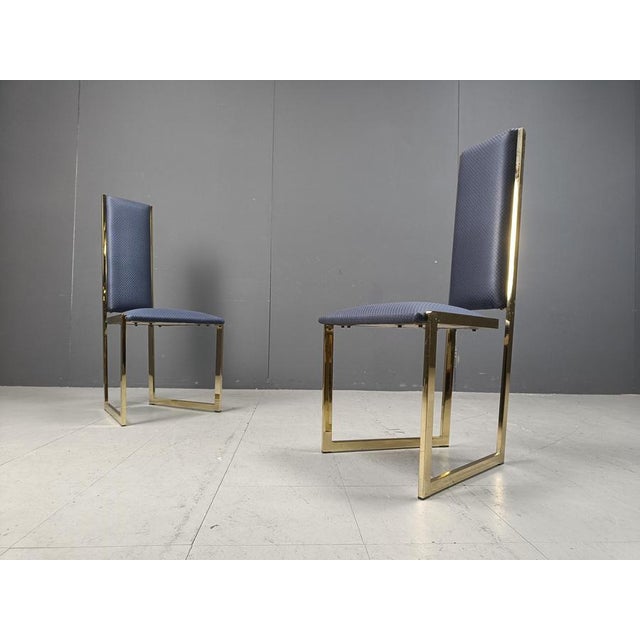 Vintage Brass Dining Chairs, 1970s, Set of 6 For Sale - Image 9 of 11