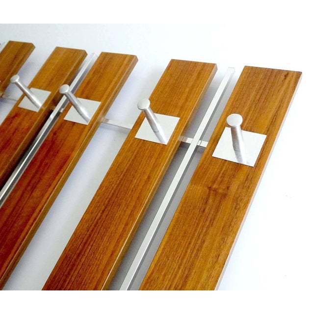 Wood Large Scandinavian Coat Rack in Teak For Sale - Image 7 of 12