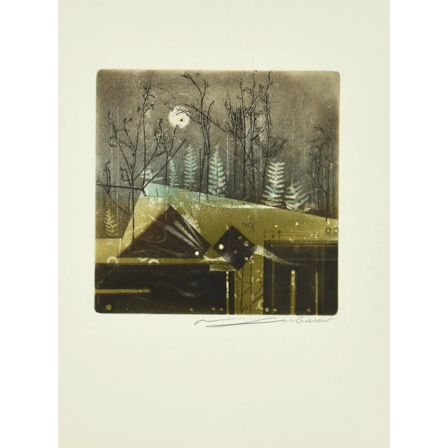 A ton tour is an excellent contemporary artwork realized by renée lubarow (b.1923) in 1978. Original colored etching on...