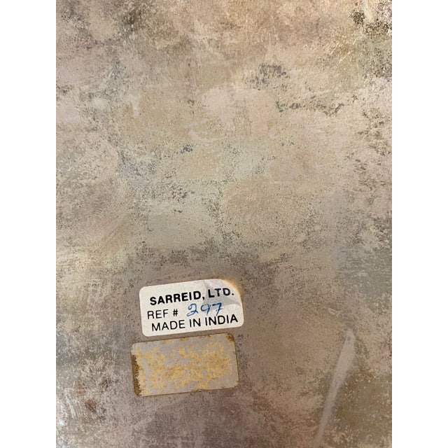 Vintage Sarreid Brass Rectangular Embossed Box For Sale - Image 9 of 12