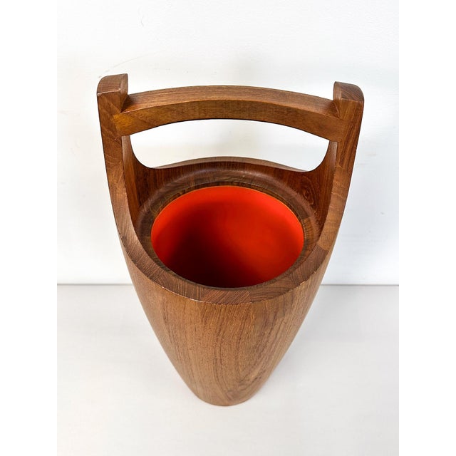 Mid 20th Century Mid-Century Modern Rare Jen Quistgaard for Dansk Teak Ice Bucket Brazilia Inspired Vintage For Sale - Image 10 of 11