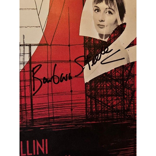 Plastic Mid 20th Century Frederico Fellini's 8 1/2 Movie Poster Signed by Barbara Steele For Sale - Image 7 of 11