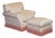 Set of English Country House Feather Filled Lounge Chair and Ottoman For Sale